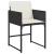 Set de dining de grădină cu perne Negru Ratan Poli GartenMobel Dekor