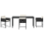 Set de dining de grădină cu perne Negru Ratan Poli GartenMobel Dekor