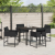 Set mese grădină 5 piese cu perne Negru din Rattan PE GartenMobel Dekor