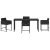 Set de Dining pentru Grădină cu 5 Piese și Perne Negre din Rattan Poliester GartenMobel Dekor