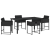 Set de Dining pentru Grădină cu 5 Piese și Perne Negre din Rattan Poliester GartenMobel Dekor