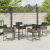 Set de Masă de Grădină cu 5 Piese cu Perne Gri Rattan PE GartenMobel Dekor