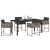 Set de dining pentru grădină de 5 piese cu perne Gri Rattan Polimeric GartenMobel Dekor