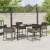 Set de dining pentru grădină de 5 piese cu perne Gri Rattan Polimeric GartenMobel Dekor
