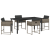 Set de dining pentru grădină de 5 piese cu perne Gri Rattan Polimeric GartenMobel Dekor