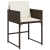 Set de dining de grădină 5 piese cu perne din rattan polimer maro GartenMobel Dekor