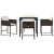 Set de dining de grădină 5 piese cu perne din rattan polimer maro GartenMobel Dekor