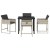 Set de dining în grădină cu 5 piese, cu perne, gri deschis, din ratan polimer GartenMobel Dekor