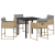 Set de dining pentru grădină cu 5 piese și perne bej din ratan poli GartenMobel Dekor