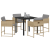 Set de dining pentru grădină cu 5 piese și perne bej din ratan poli GartenMobel Dekor