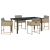 Set de Dining pentru Grădină 5 Piese cu Perne Bej Rattan Poli GartenMobel Dekor