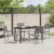 Set de dining pentru grădină 5 piese, gri, poliratan GartenMobel Dekor