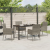 Set de dining de grădină cu perne gri din poliratan GartenMobel Dekor