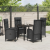 Set Dining Grădină 5 Piese Negru Rattan Polimeric GartenMobel Dekor