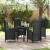 Set Dining Grădină 5 Piese Negru Rattan Polimeric GartenMobel Dekor