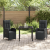 Set Dining Grădină cu Pernă Negru Rattan Poli GartenMobel Dekor
