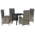 Set de dining pentru grădină 5 piese Gri Poliratan GartenMobel Dekor
