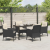 Set de Dining de Grădină cu 5 Piese și Perne Negru Poli Ratan GartenMobel Dekor