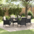 Set de Dining de Grădină cu 5 Piese și Perne Negru Poli Ratan GartenMobel Dekor