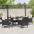 Set de dining pentru grădină cu 5 piese și perne ratan polimer negru GartenMobel Dekor