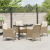 Set dining grădină cu perne Bej Poliratan GartenMobel Dekor