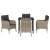 Set de Dining pentru Grădină 5 Piese cu Perne Gri Deschis Poliratan GartenMobel Dekor