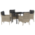 Set de Dining pentru Grădină 5 Piese cu Perne Gri Deschis Poliratan GartenMobel Dekor