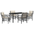 Set de dining pentru grădină cu perne Negre Poliratan GartenMobel Dekor
