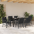 Set de dining de grădină cu perne Negru Poliratan GartenMobel Dekor