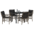 Set de Dining de Grădină cu 5 Piese, cu Perne Gri din Poliratan GartenMobel Dekor