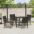 Set de Dining de Grădină cu 5 Piese, cu Perne Gri din Poliratan GartenMobel Dekor