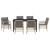 Set de dining de grădină cu 7 piese cu perne bej din rattan poli GartenMobel Dekor