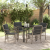 Set de dining de grădină cu 5 piese cu perne gri deschis din ratan PE GartenMobel Dekor