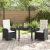 Set de dining de grădină 3 piese cu perne ratan PE negru GartenMobel Dekor