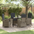Set de Dining pentru Grădină de 5 Piese cu Perne Gri Ratan Poli GartenMobel Dekor