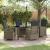 Set de dining pentru grădină de 5 piese cu perne gri din poliratan GartenMobel Dekor