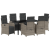 Set mese grădină 7 piese cu perne gri din ratan polimeric GartenMobel Dekor