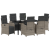 Set mese grădină 7 piese cu perne gri din ratan polimeric GartenMobel Dekor