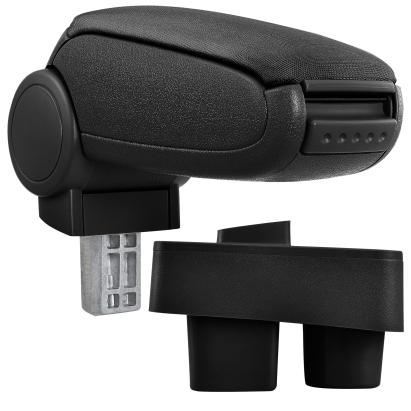 [pro.tec] Marca specifica pentru cotiera auto Škoda Roomster / Škoda Fabia II - cotiera auto - cu compartiment pentru depozitare - tesatura - negru HausGarden Leisure