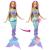 BARBIE PAPUSA SIRENA FLOARE MAGICA CU PAR BLOND SI COADA ALBASTRA SuperHeroes ToysZone