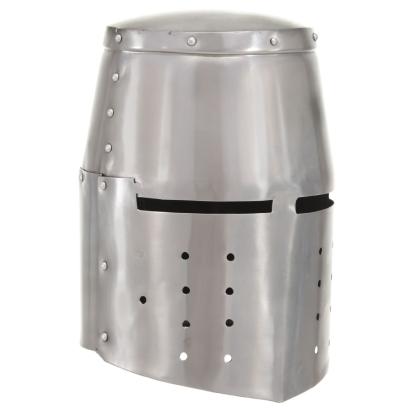 Coif cavaler medieval antic, jocuri pe roluri, argintiu, oțel GartenMobel Dekor