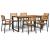 Set mobilier de grădină, 7 piese, lemn masiv de acacia și metal GartenMobel Dekor