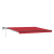 Marchiză retractabilă manuală  cu LED Roșie 450x350 cm, Material pentru marchiză  cu cadru 4,5x3,5 m Roșu GartenMobel Dekor