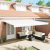 Marchiză automată retractabilă albă 500x300 cm, Țesătură de schimb pentru marchiză albă de 5x3 m GartenMobel Dekor
