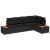 Set de canapea de grădină cu perne 5 piese Negru Ratan Poliester GartenMobel Dekor