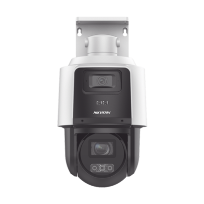 Camera IP PTZ TandemVu, 4MP, zoom optic 4X, IR 40m DarkFighter, WL 30m, PoE+ - HIKVISION DS-2SE3C404MWG-E14-2.8mm SafetyGuard Surveillance