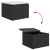 Set de canapea pentru grădină de 4 piese cu perne Ratan Polirat Negru, Canapea de grădină cu 2 locuri cu stocare și perne Ratan Polirat Negru GartenMobel Dekor