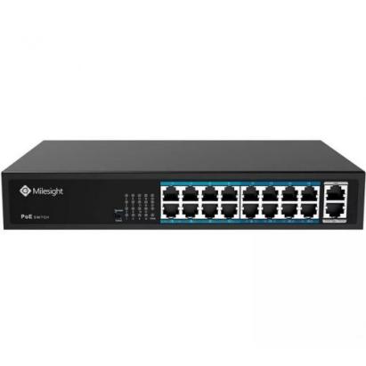 Switch MILESIGHT Technology 16 porturi PoE - MS-S0216-GL SafetyGuard Surveillance