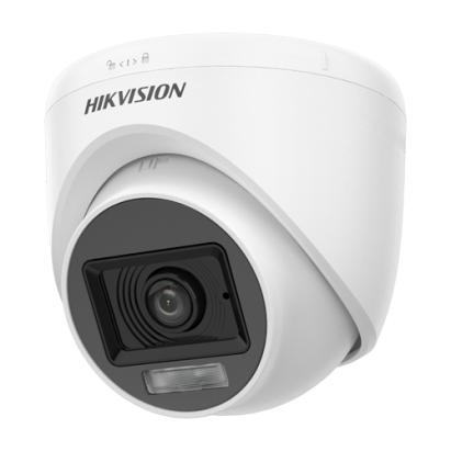 Camera de supraveghere Dual Light 5MP, lentila 2.8mm, IR 20m, WL 20m, Microfon - Hikvision - DS-2CE76K0T-LPFS-2.8mm SafetyGuard Surveillance