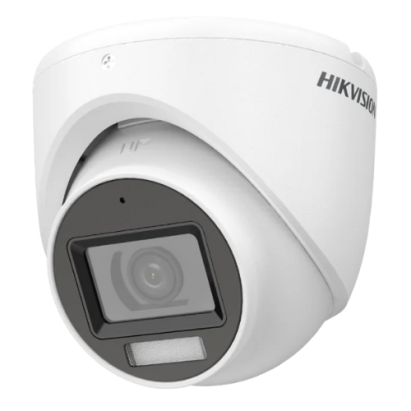 Camera supraveghere, 2MP, lentila 2.8mm, IR 30m, WL 20m, Microfon, IP67 - Hikvision DS-2CE76D0T-LMFS-2.8mm SafetyGuard Surveillance